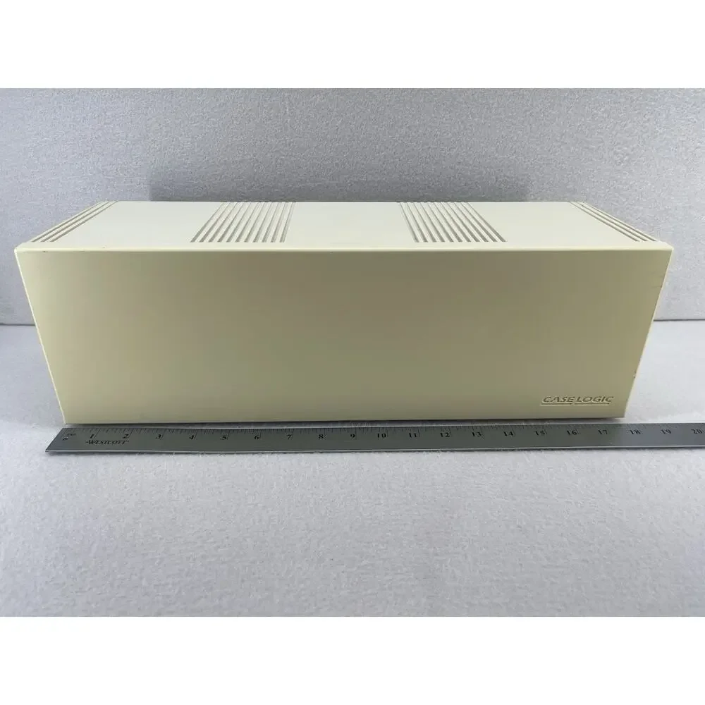 VTG Case Logic 30 Disc Wall Mount CD Storage Rack Beige Plastic Organizer